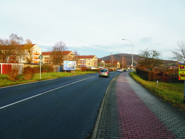 Löbau, Rumburger Straße, S151 stadteinwärts, schräg links  Höhe Wohngebiet Löbau-Süd